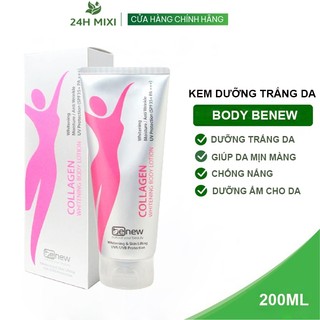 Kem Dưỡng Trắng Da Body Nâng Tone Tức Thì , Dưỡng Trắng Benew Collagen Whitening Body Lotion 200ml Chính Hãng