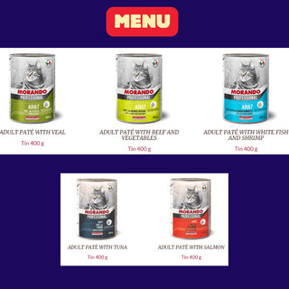 Pate mèo Morando Professional lon 400g