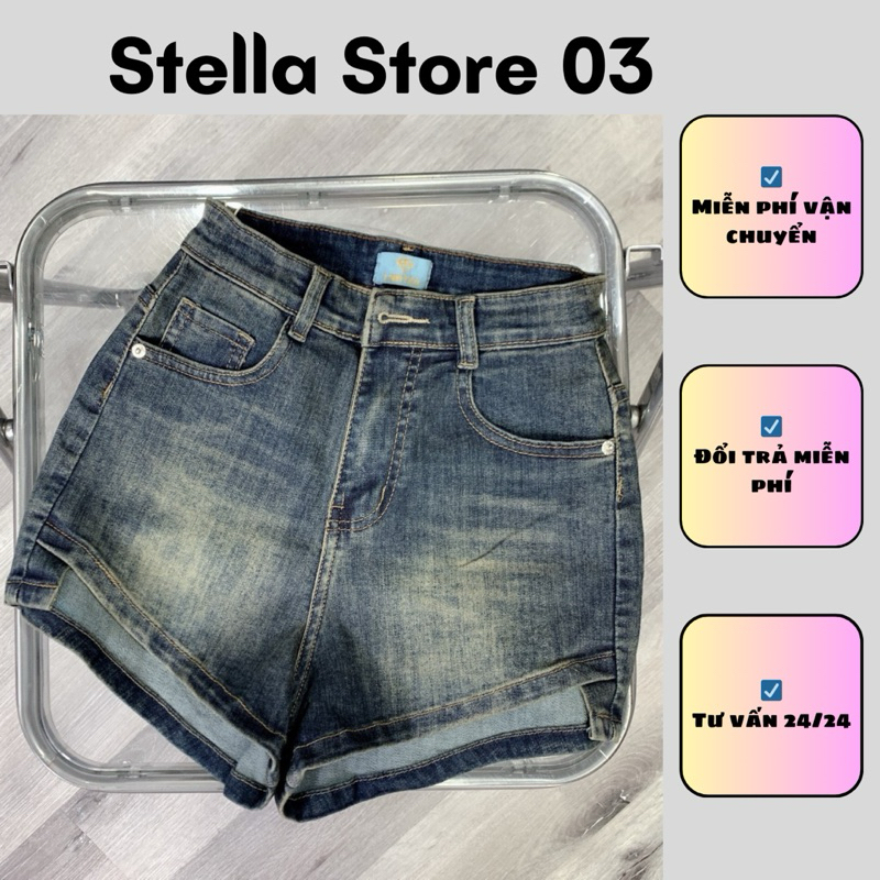 Quần short jean nữ ôm mông lưng cao co giãn lai kiểu xẻ, quần đùi jean nữ hack dáng sexy