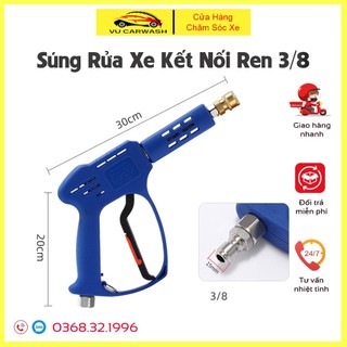 Súng Rửa Xe Áp Lực Cao gắn Máy Rửa Xe Cao Áp, Chống Xoắn Dây dài 30cm - Áp Lực 5000psi