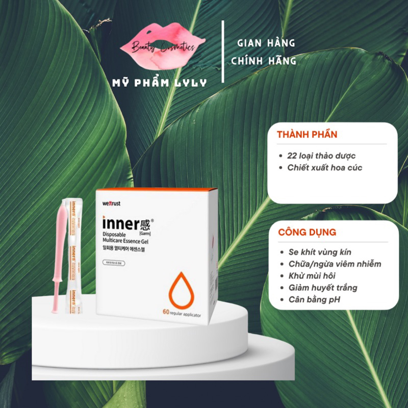 Gel Inner Phụ Khoa - Dung Dịch Vệ Sinh Phụ Nữ Cân Bằng PH, Ngăn Ngứa, Khử Mùi Hôi - Đũa Thần Hàn Quố