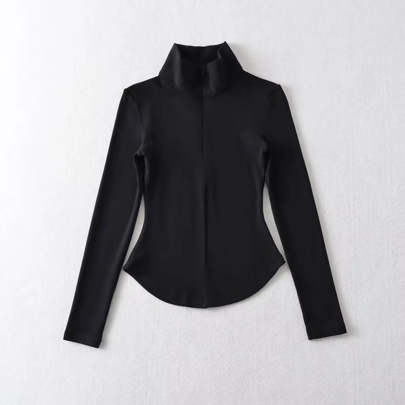 (Form nhỏ) Áo thun cổ đứng khoá kéo đuôi tôm chất liệu tăm hàn định lượng 250GSM - BOOCHIC | BigBuy360 - bigbuy360.vn