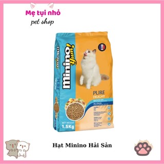 [1,5kg] Hạt Minino Yum Thức Ăn Cho Mèo Vị Hải Sản, Cá Hồi