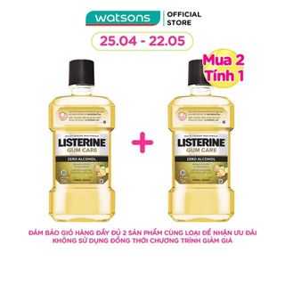 Nước Súc Miệng Listerine Gum Care Giúp Nướu Chắc Khỏe Vị Gừng Thảo Mộc 750ml