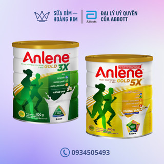 Sữa bột Anlene Gold 3X và 5X hương vị vani lon 800g/lon