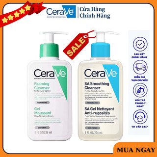 Sữa rửa mặt cerave cleanser cho da dầu mụn, khô, nhạy cảm 236ml