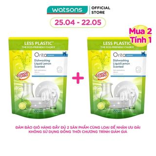 Nước Rửa Bát Orita Hương Chanh Lemon Scented Dish Washing Liquid 500ml