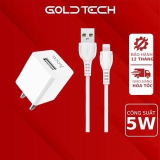 Bộ sạc IP 5W Hoco UH102 cho 5 6 7 8 X 11 12 gồm củ và cáp dài 1 mét