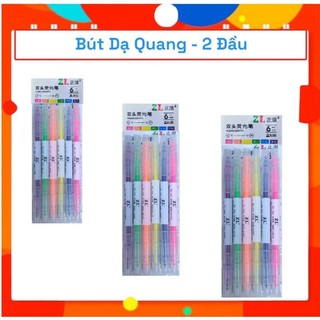 Bút Dạ Quang - 2 Đầu 6 màu