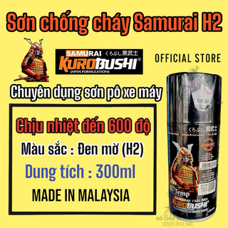Sơn Samurai chống cháy ( chịu nhiệt ) H2 ĐEN