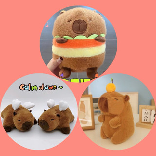 Gấu Bông CAPYBARA Chuột Lang Nước 20cm Mẫu Hamburger/Thiên Thần/Đội Cam Cute
