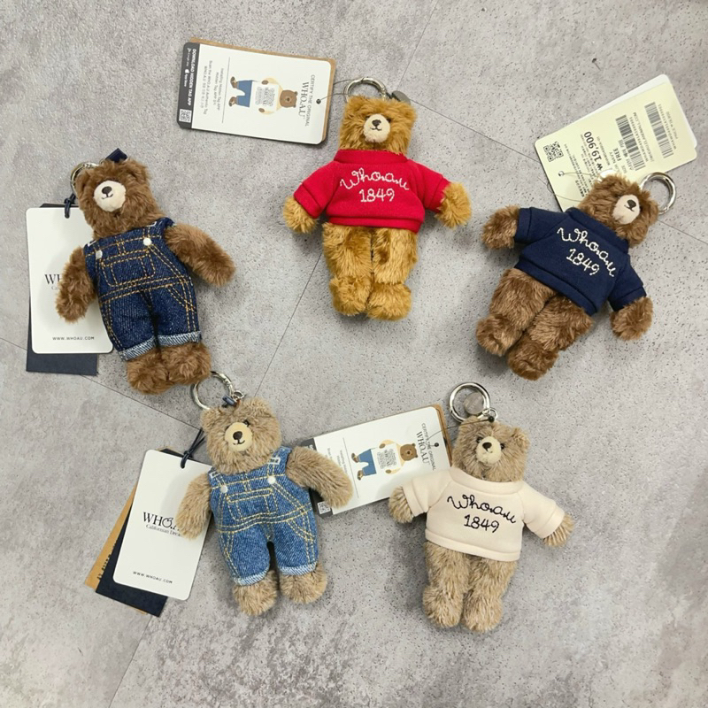 [ CHÍNH HÃNG ] Móc Khóa Whoau Steve Bear Keyring
