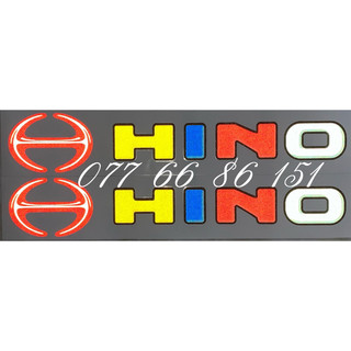Tem chữ hino phản quang dán cho xe tải. tem chữ hino phản quang cho xe tải
