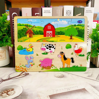 Đồ chơi giáo dục xếp gỗ hình nông trại montessori Winwintoys Autismshop