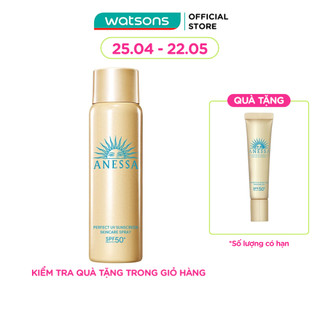 Xịt Chống Nắng Anessa Dưỡng Da Đa Năng Bảo Vệ Hoàn Hảo Perfect UV SPF50+ PA++++ 60g