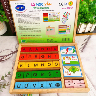 Bộ học vần winwintoys học ghép vần chữ cái bằng gỗ Autismshop