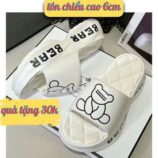 Dép nữ,BEAR,dép bánh mì nữ, đế cao 7cm,dép quai ngang nữ,dép nữ thời trang,dép đế xuồng,dép đế cao nữ,dép kiểu nữ,