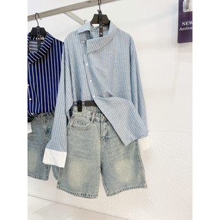 AfterBefore | Quần Shorts Jean Ngố Màu Nhạt