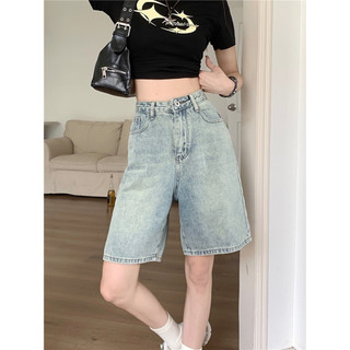 AfterBefore | Quần Shorts Jean Ngố Màu Nhạt