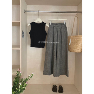 Set đồ áo thun quần kẻ