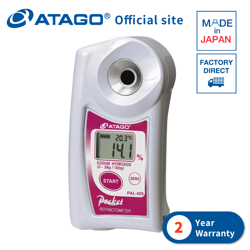 ATAGO Hand-held Sodium Hydroxide Refractometer PAL-40S