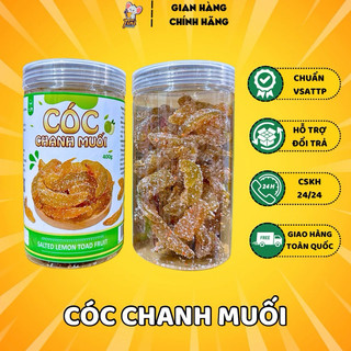 Ô mai mứt cóc sấy chanh muối ớt chua ngọt - lon 400g - đồ ăn vặt
