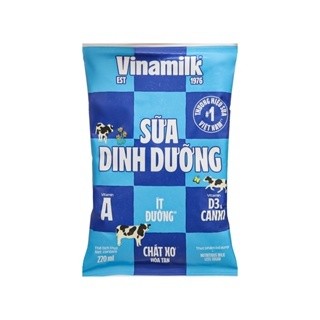 Sữa bịch Vinamilk 100% lẻ đủ mùi 220ml