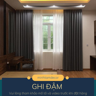 Rèm cửa sổ Minh Tâm cản nắng , cách nhiệt, kiểu dáng ore, rèm dán tường - màu ghi đậm ( kích thước nhỏ)