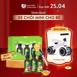  Combo 3 dầu ăn dặm bổ não Mămmy 30ml, dầu Olive, dầu cá hồi, dầu hạt lanh bổ não cho bé 6 tháng tuổi