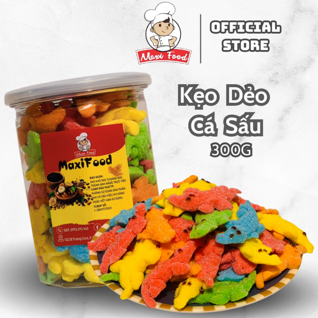 300G Kẹo dẻo cá sấu MAXIFOOD