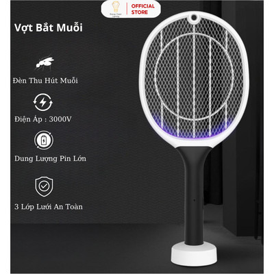Vợt Bắt Muỗi, Kiêm Đèn Thu Hút Muỗi Energy Green Lighting WP-08B - Vượt Bắt Muỗi Thông Minh Cao Cấp - BH 1 Năm