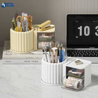  Tủ Đựng Đồ Đa Năng Để Bàn 2in1 Kèm Hộp Đựng Bút,Thước Xoay 360 Độ - Hộp Đựng Mỹ Phẩm Mini Decor Bàn Học Bàn Làm Việc 