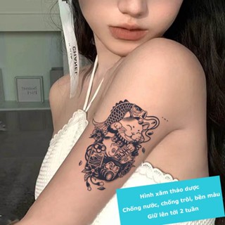  Hình săm 15 ngày mèo thần tài HC-506 miếng dán hình xăm nhật cổ 15 ngày chống nước 