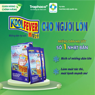 Dán hạ sốt cho người lớn koolfever kobayashi số 1 nhật bản hạ sốt nhanh, làm mát cơ thể hạ nhiệt đến 8 giờ hộp 8 gói