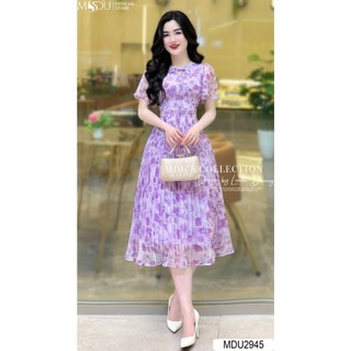  MDU2945 Váy thiết kế thanh lịch và sang trọng với chất liệu Tơ Hàn cao cấp, hàng 2 lớp có lót lụa.