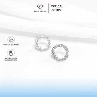 Khuyên Tai Bạc Blue Peach Blue Sea Old WG KT110
