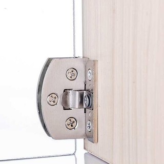 Vỉ 2 cái bản lề cửa tủ kính, tủ trưng bày, bản lề dạng kẹp