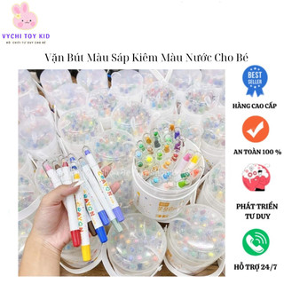 Vặn bút màu sáp kiêm màu nước cho bé hopkids màu gốc dầu tan trong nước dễ làm sạch
