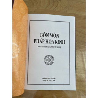 Sách - Bổn Môn Pháp Hoa Kinh - HT. Thích Trí Quảng