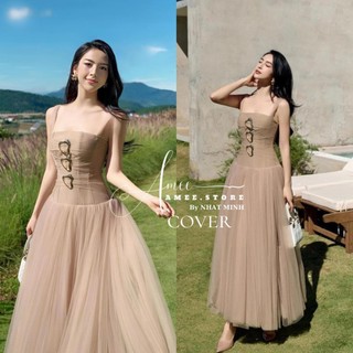 Đầm thiết kế bigsize phối lưới dáng dài công chúa d485 🍎🍎🍎