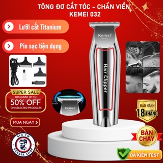 Tông đơ chấn viền - Hàng chính hãng Kemei KM-032 - Tăng đơ cắt tóc kẻ viền nhỏ gọn có cữ tiện dụng - Bảo Hành 6 Tháng