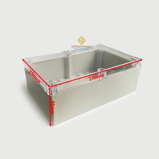 Hộp nhựa 230x150x85 mm nắp trong suốt