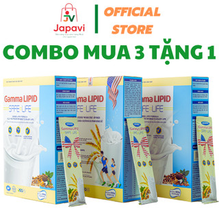 Combo mua 3 Tặng 1 sữa Gamma lipid giúp lưu thông máu, chống đột quỵ, giảm huyết áp cao, nhiễm mỡ máu cho người lớn.