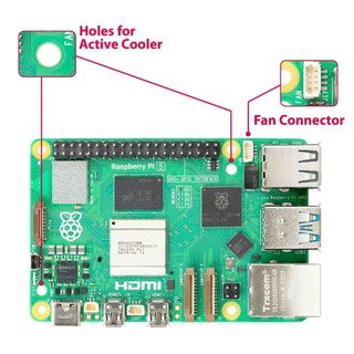 Bộ Quạt và Tản nhiệt Active Cooler cho Raspberry Pi 5