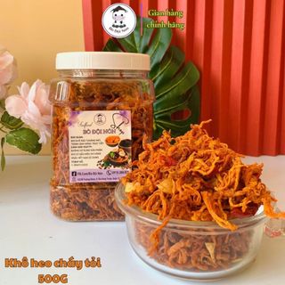 500gr khô gà cháy tỏi bò đội nón