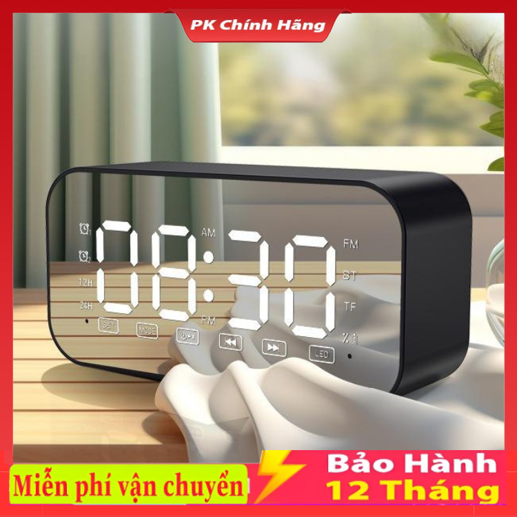 Loa Bluetooth G5 Không Dây Tích Hợp Đồng Hồ Báo Thức Màn Hình LED Hiển Thị Âm Thanh Siêu Trầm