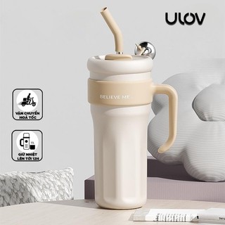 Ly Giữ Nhiệt Cao Cấp Inox 316 1250ml, Cốc Giữ Nhiệt Có Ống Hút ULOV Không Kèm Sticker- COCGN11
