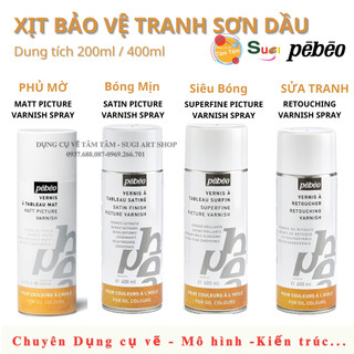 Xịt bảo vệ tranh sơn dầu pebeo , retouching varnish / satin / superfine picture / matte