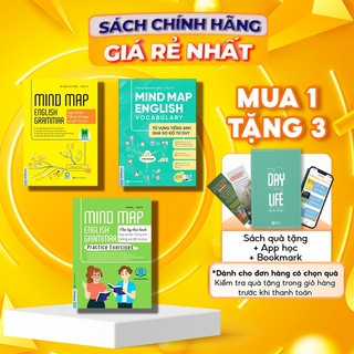 Bộ 3 Sách - Mind Map Mindmap English Grammar, Mindmap English Vocabulary, Grammar Practice Exercises