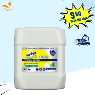 Nước rửa chén SUNLIGHT Chanh chuyên dụng can 9.5kg chính hãng Unilever